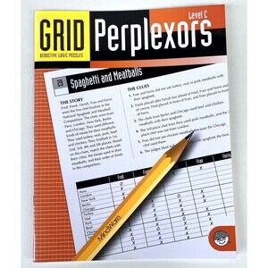 Grid Perplexors Level C - Puzzle Book By Mindware  *NEW - Excellent Condition*